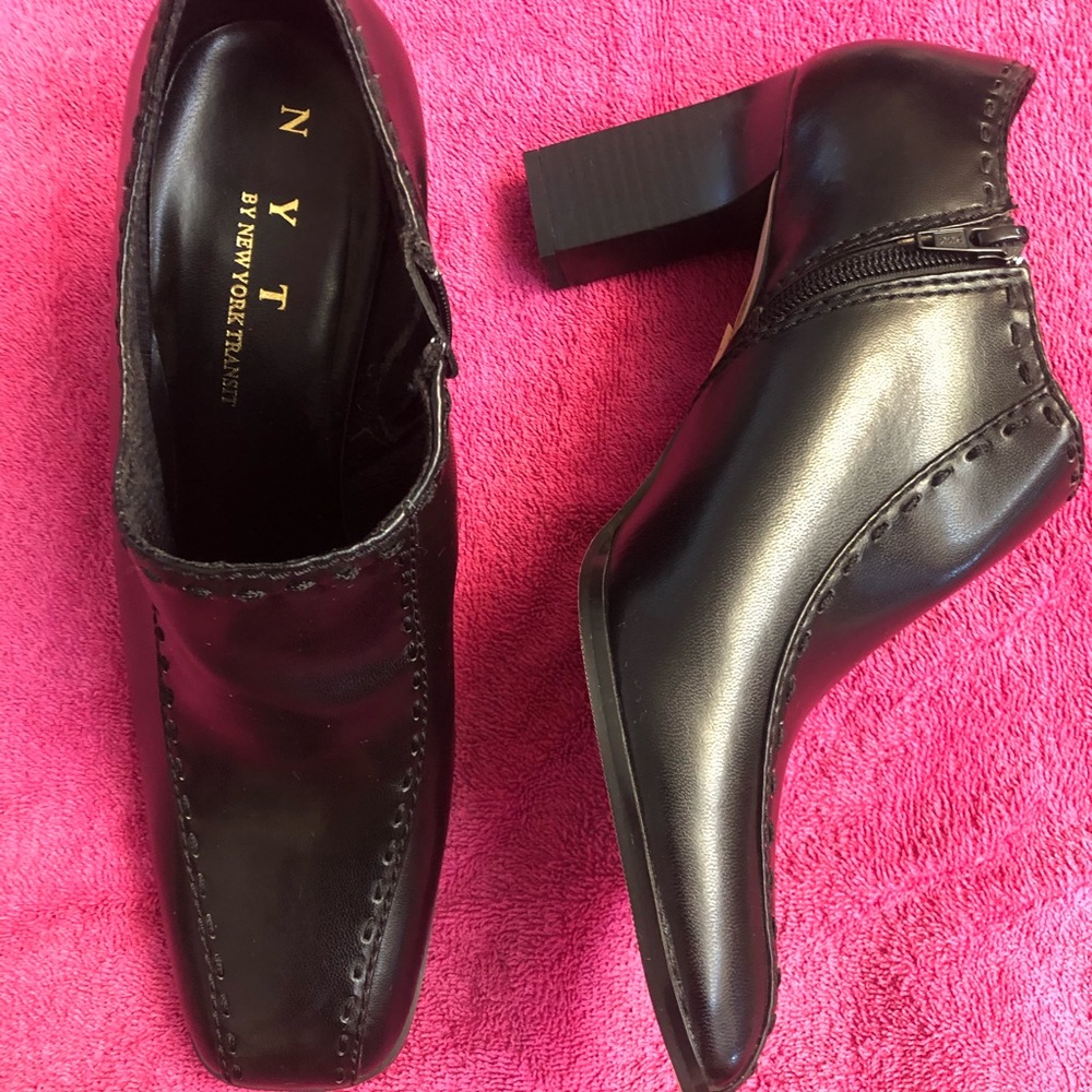 NYT by New York Transit, black ankle booties.  NWT
